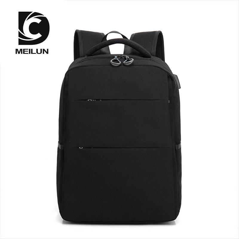 Деловой рюкзак, мужской рюкзак, трендовая дорожная сумка, повседневная студенческая школьная сумка, простая модная компьютерная сумка чёрный