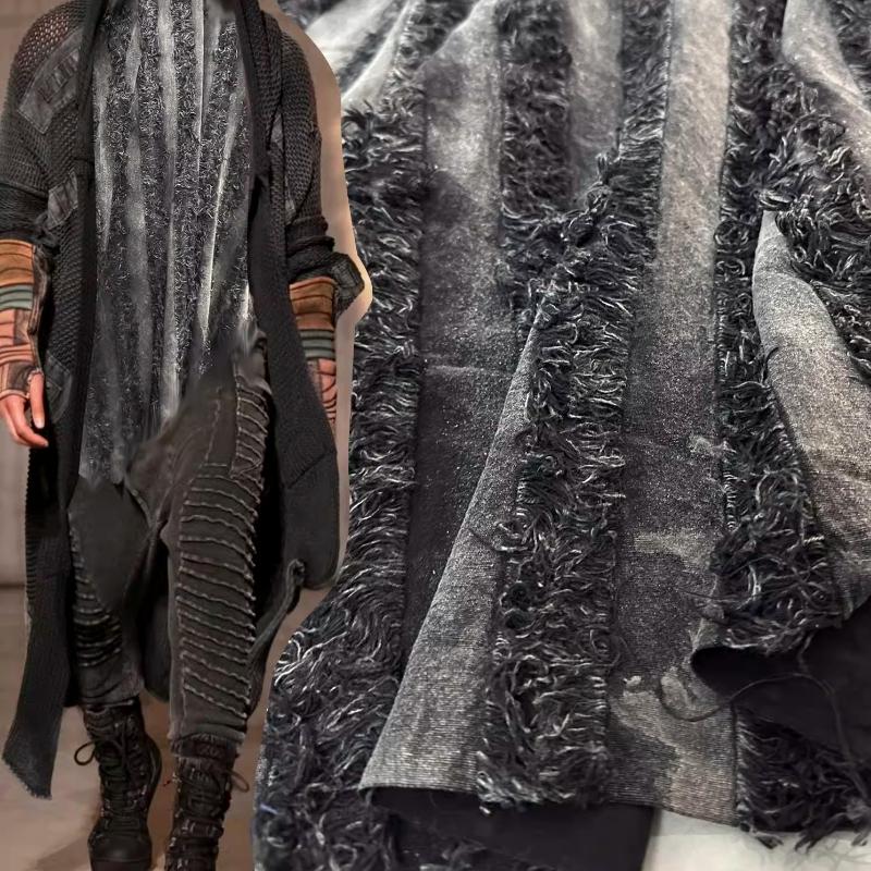 50x145cm Jacquard Fabric Wasteland Art Tie-Dye Vertical Stripes Tassel Texture Cotton Linen Clothing DIY Sewing Creative Fabric 50x145cm чорний
50x145cm Jacquard Fabric Wasteland Art Tie-Dye Vertical Stripes Tassel Texture Cotton Linen Clothing DIY Sewing Creative Fabric 50x145cm чорний