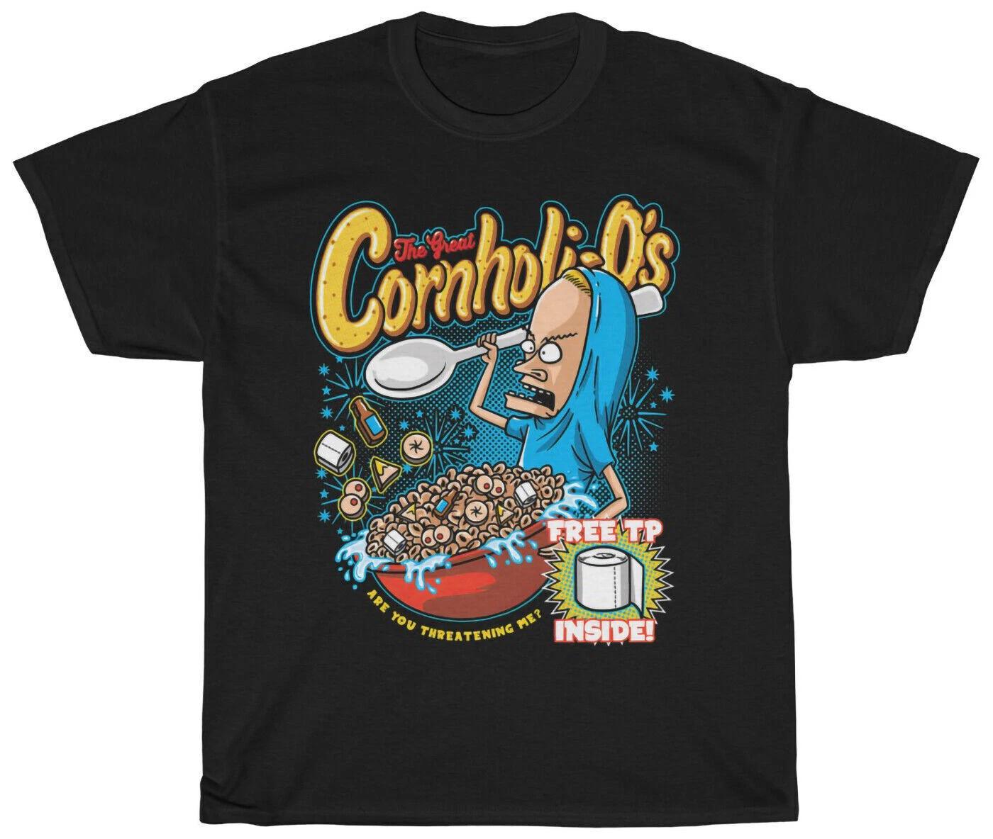 BEAVIS CORNHOLO BLACK T-T-shirt CORNHOLIOS CEREAL - AND BUTTHEAD CARTOON COMEDY M
BEAVIS CORNHOLO BLACK T-T-shirt CORNHOLIOS CEREAL - AND BUTTHEAD CARTOON COMEDY M