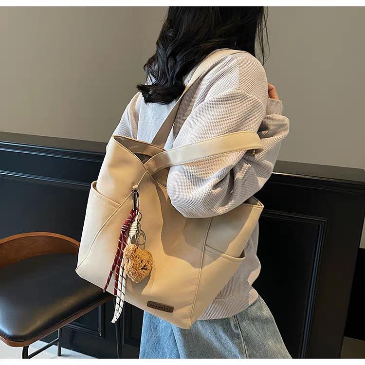 Large-capacity Tote Bag Women Korean Style Canvas All-matching Commuting Simple College Students Fashionable Shoulder Class 24x10x28 single package хакі
Large-capacity Tote Bag Women Korean Style Canvas All-matching Commuting Simple College Students Fashionable Shoulder Class 24x10x28 single package хакі