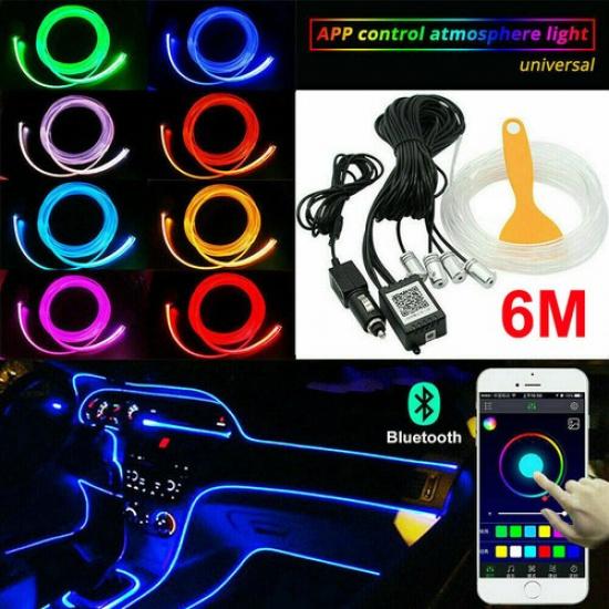 4-в-1 6M Автомобільний LED RGB Салонний Оптоволоконний Неоновий EL Провід Стрічка Світлова Атмосфера APP
4-в-1 6M Автомобільний LED RGB Салонний Оптоволоконний Неоновий EL Провід Стрічка Світлова Атмосфера APP
