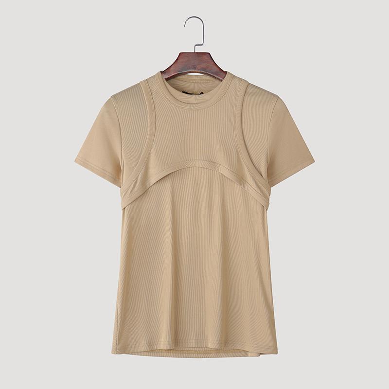 INCERUN Men Turtleneck Fake Two-piece Short Sleeve Rib Fitted T-Shirts Tops 5XL хаки
INCERUN Men Turtleneck Fake Two-piece Short Sleeve Rib Fitted T-Shirts Tops 5XL хаки