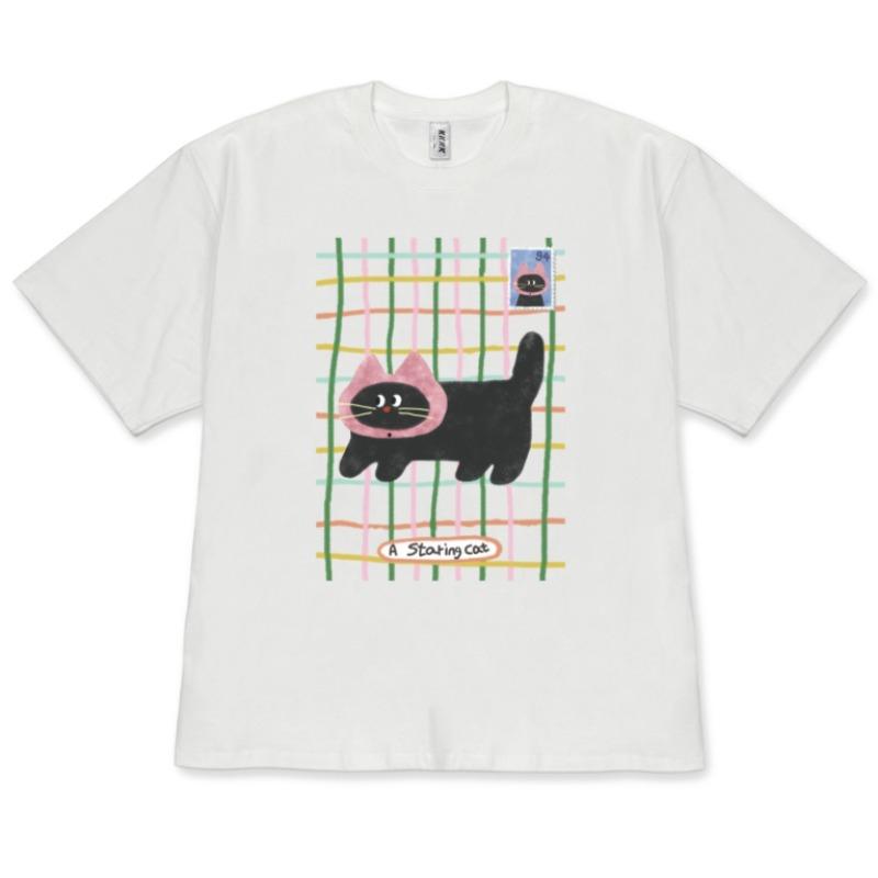 Cute Staring Black Cat Graphic TShirt Kawaii Cartoon Cat Print Short Sleeve Casual Tee for Women Unisex Tops Y2k Women T Shirt S
Cute Staring Black Cat Graphic TShirt Kawaii Cartoon Cat Print Short Sleeve Casual Tee for Women Unisex Tops Y2k Women T Shirt S