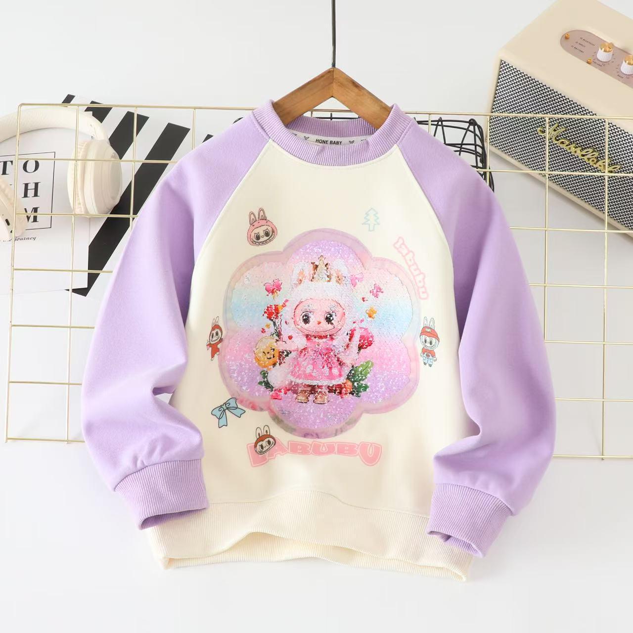 2025 Autumn Raglan Crew Neck Sweatshirt with Color-Changing Sequin Cartoon Pattern - Girls Long Sleeve Top 110cm-150cm/Set of 5
2025 Autumn Raglan Crew Neck Sweatshirt with Color-Changing Sequin Cartoon Pattern - Girls Long Sleeve Top 110cm-150cm/Set of 5