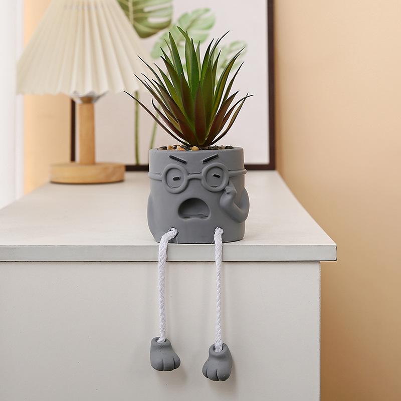 Creative Cement Cartoon Figure: Succulent, Candle & Pen Holder Décor
Creative Cement Cartoon Figure: Succulent, Candle & Pen Holder Décor