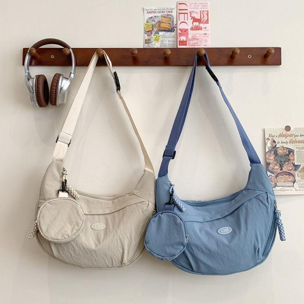 Handbag Nylon Shoulder Bag Lightweight Dumpling Bag Sweet Oxford Cloth Crossbody Bag Travel хакі
Handbag Nylon Shoulder Bag Lightweight Dumpling Bag Sweet Oxford Cloth Crossbody Bag Travel хакі