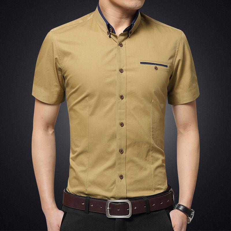 Men Khaki Contrast Trim Stand Collar Short Sleeve Slim Fit Casual Button Down Shirt M хаки
Men Khaki Contrast Trim Stand Collar Short Sleeve Slim Fit Casual Button Down Shirt M хаки