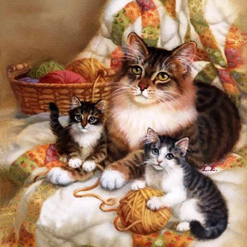 5D DIY алмазная живопись Кошка играет площадь / круглый бриллиант вышивка Подарок или украшение 
5D DIY алмазная живопись Кошка играет площадь / круглый бриллиант вышивка Подарок или украшение