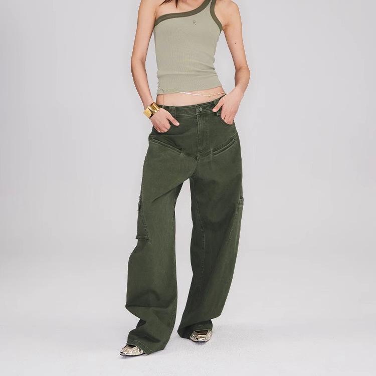 Retro American Silhouette Cargo Pants - Green, Wide-Leg, Versatile, Casual, New Autumn XXL чёрный
Retro American Silhouette Cargo Pants - Green, Wide-Leg, Versatile, Casual, New Autumn XXL чёрный