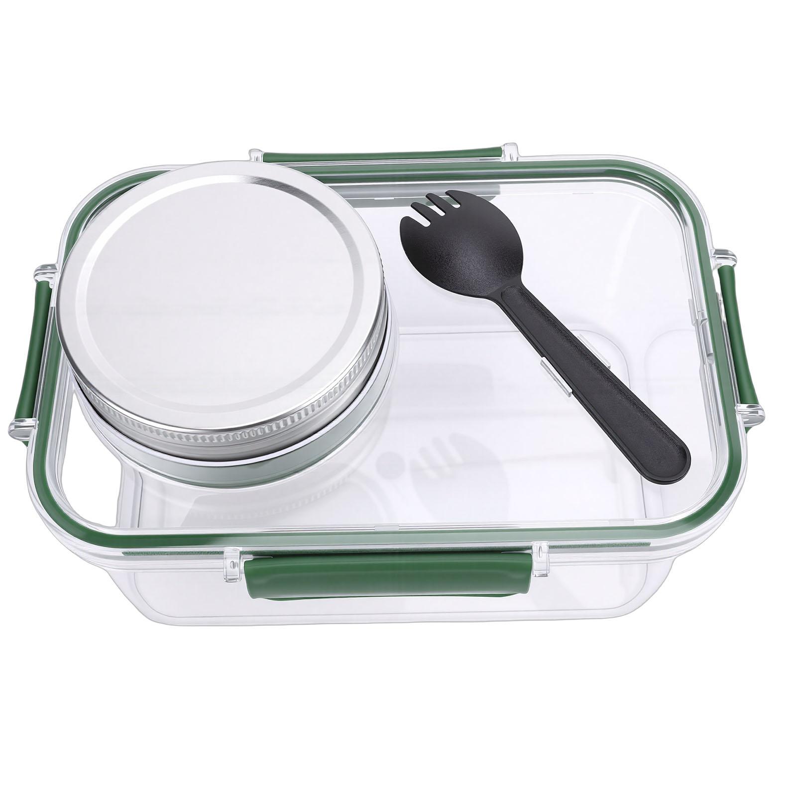 Salad Container with Dressing Compartment ABS Reusable Leakproof Portable Salad Lunch Box Food Storage Container for School
Salad Container with Dressing Compartment ABS Reusable Leakproof Portable Salad Lunch Box Food Storage Container for School