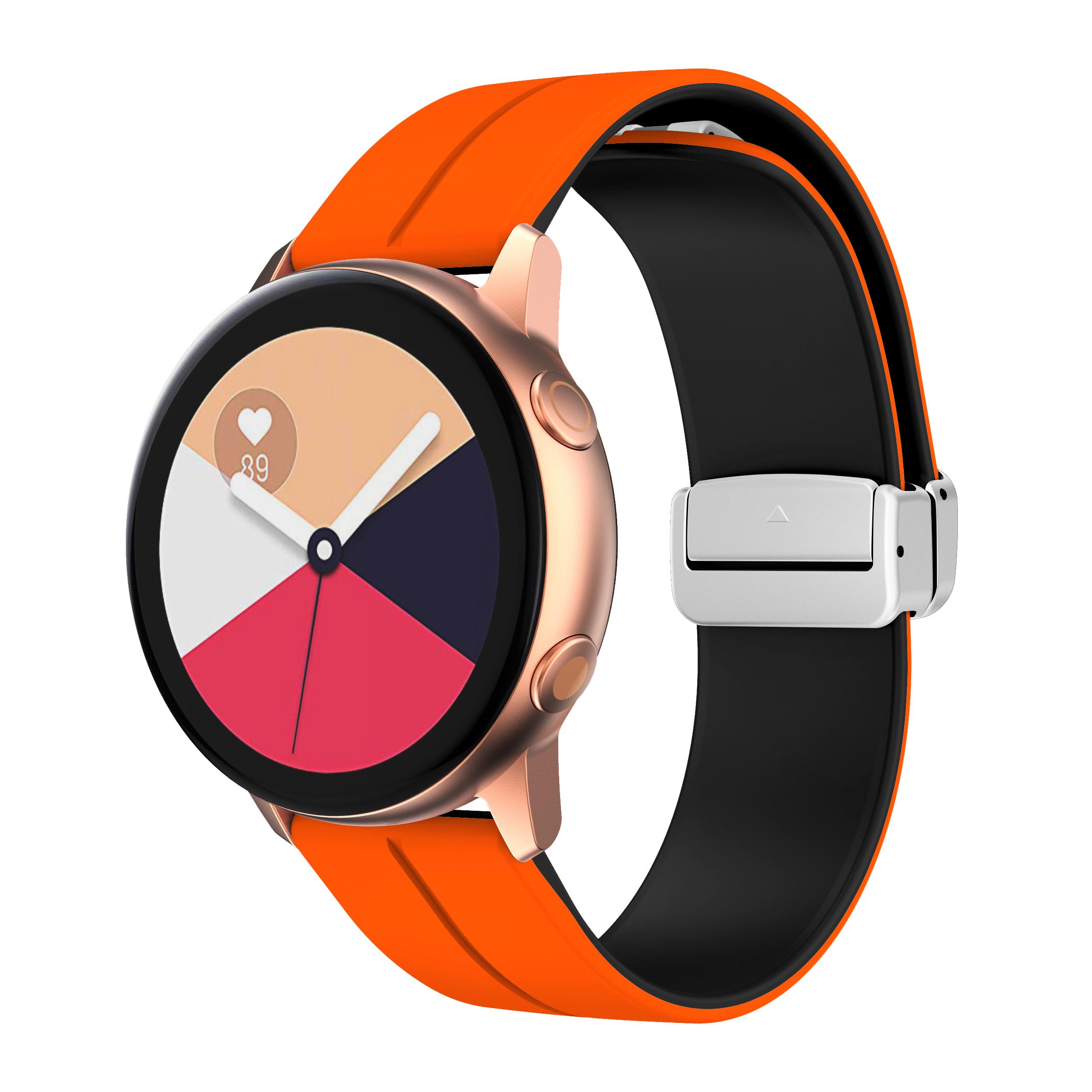 Magnetic Silicone Strap for Garmin vivomove Trend/Style/Luxe ,Dual Color 20mm Watch Band with Silver Folding Buckle Grey+Orange
Magnetic Silicone Strap for Garmin vivomove Trend/Style/Luxe ,Dual Color 20mm Watch Band with Silver Folding Buckle Grey+Orange
