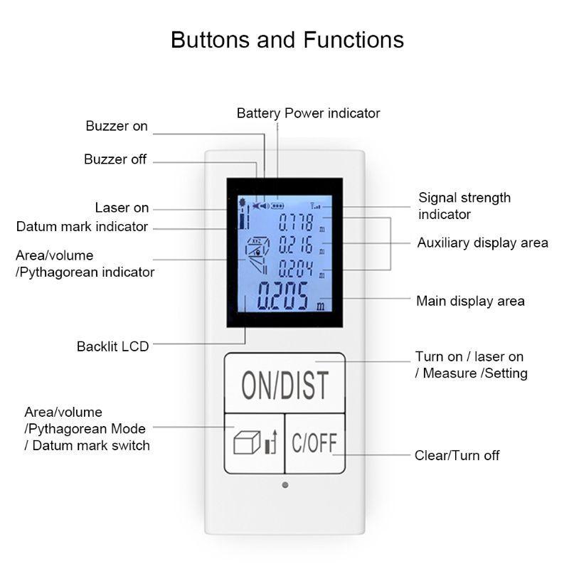 Mini Digital laser distance meter Rechargeable Measure 98 Ft/30M Home Use Measurement Tool 0.03-35m rangefinder
Mini Digital laser distance meter Rechargeable Measure 98 Ft/30M Home Use Measurement Tool 0.03-35m rangefinder