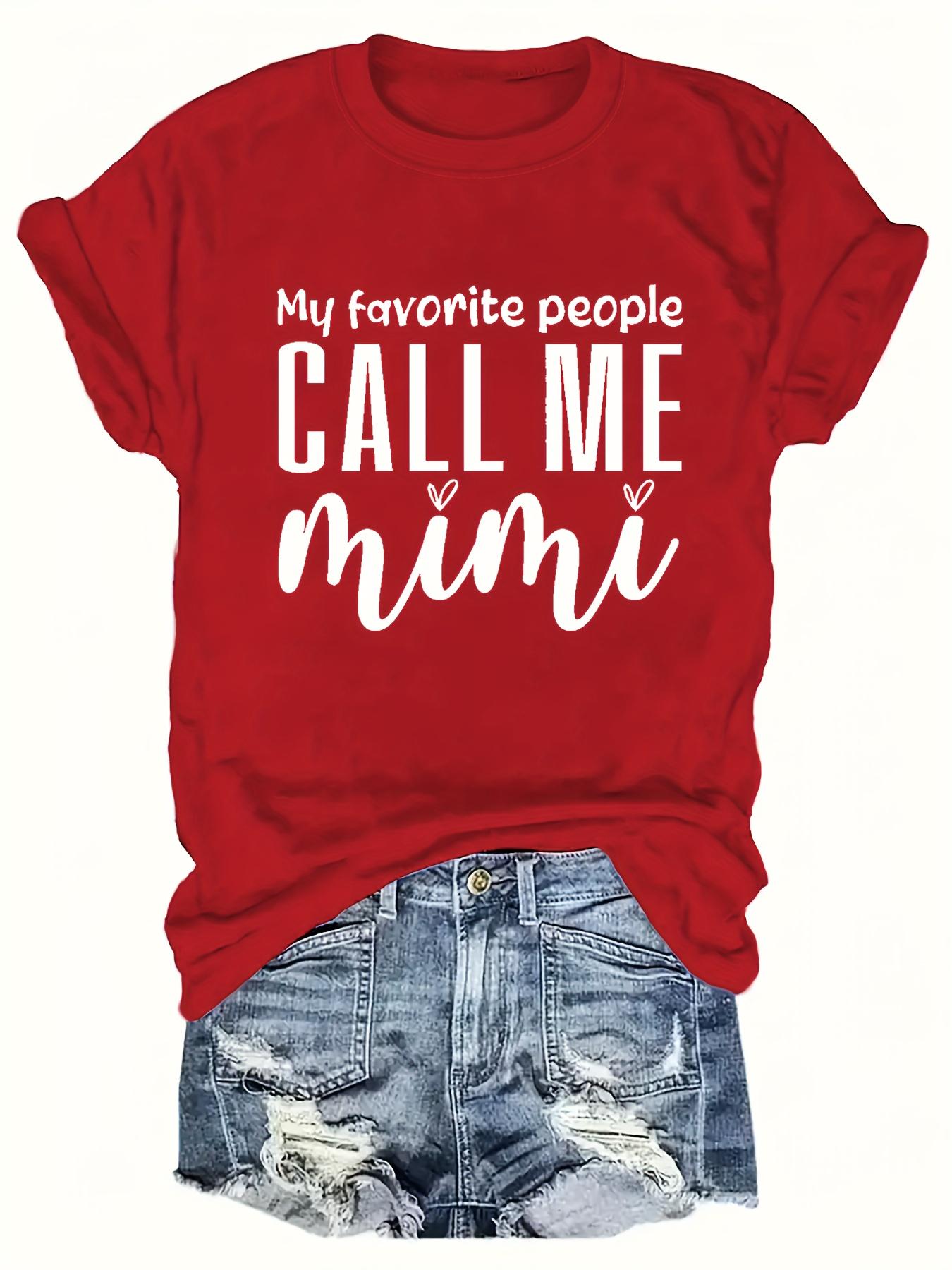 A Call Me Mimi Letter Print TShirt Featuring A ShortSleeve Round Neck Design Minimalist Style Washable Casual Top for Women S
A Call Me Mimi Letter Print TShirt Featuring A ShortSleeve Round Neck Design Minimalist Style Washable Casual Top for Women S
