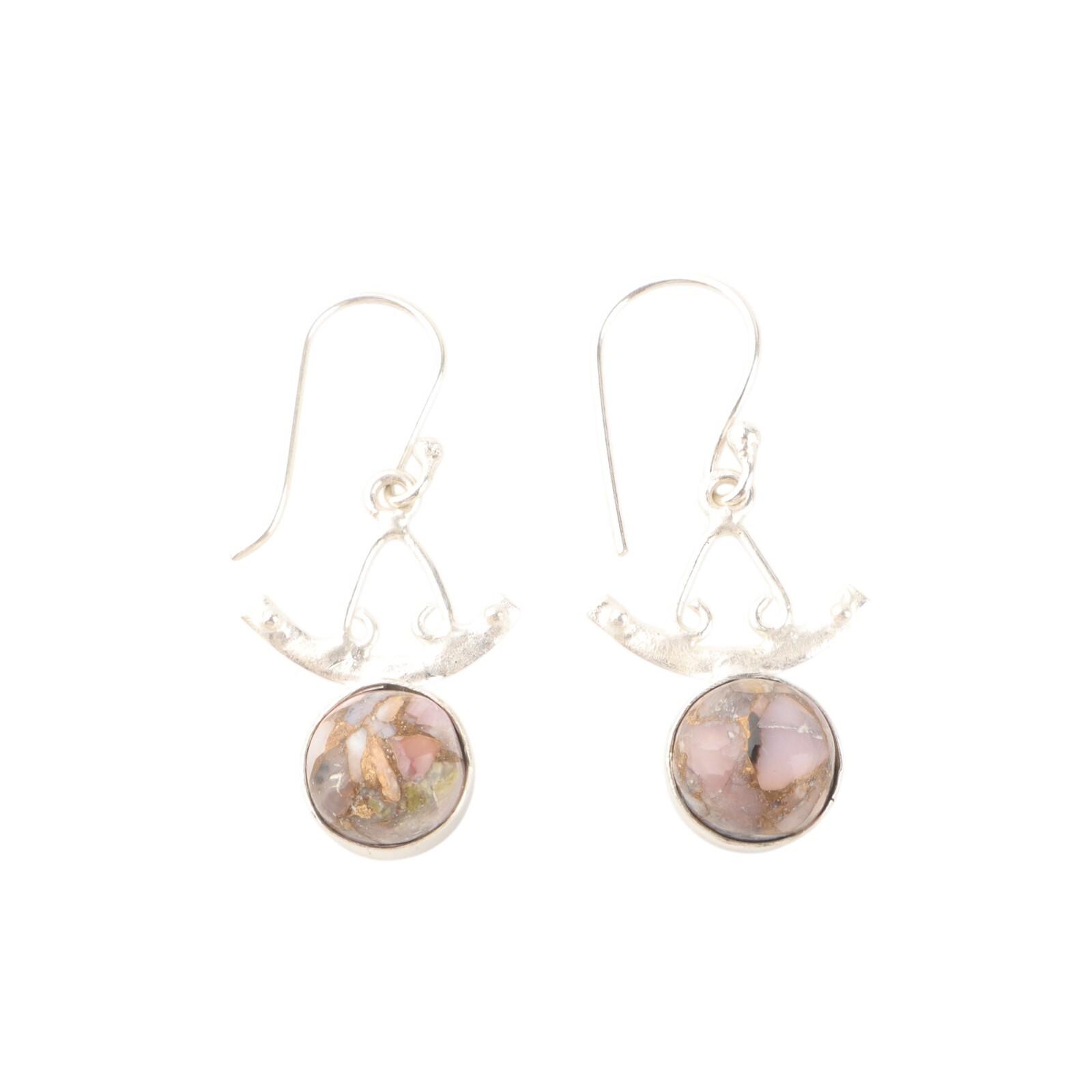 Pink Opal Turquoise Gemstone 925 Sterling Silver Handmade Dangle Earrings 1.63 EE-152-39
Pink Opal Turquoise Gemstone 925 Sterling Silver Handmade Dangle Earrings 1.63 EE-152-39