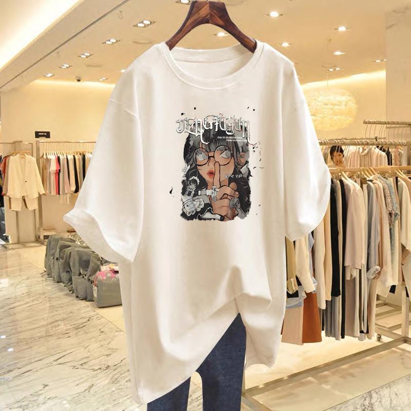 American street cartoon printed character short-sleeved t-shirt women s summer high street new loose couple top S
American street cartoon printed character short-sleeved t-shirt women s summer high street new loose couple top S