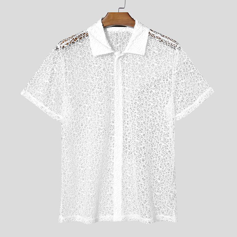 INCERUN Мужские летние футболки с коротким рукавом, вязаные крючком, с ажурной сеткой, пляжные S белый
INCERUN Мужские летние футболки с коротким рукавом, вязаные крючком, с ажурной сеткой, пляжные S белый