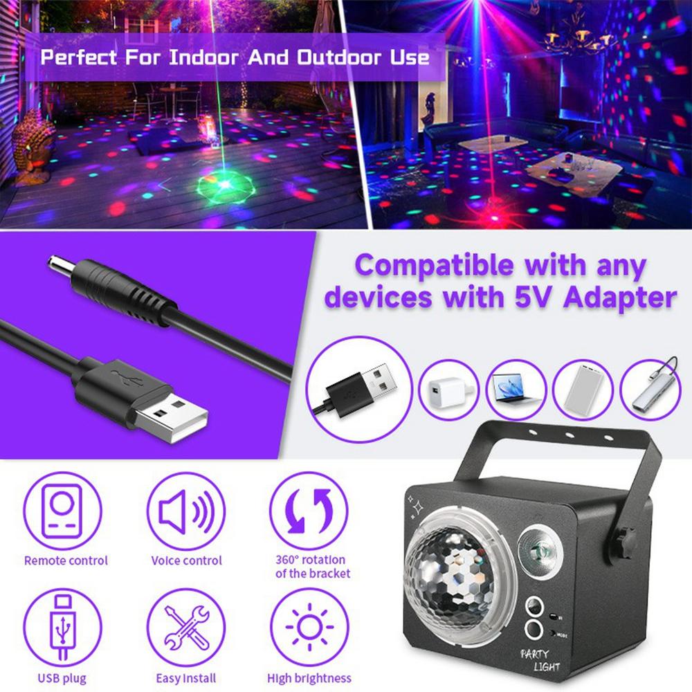 Rotating Magic Ball Laser Light RGB LED Strobe Sound Activated Projector Lamp for Bar/KTV/Disco Type A
Rotating Magic Ball Laser Light RGB LED Strobe Sound Activated Projector Lamp for Bar/KTV/Disco Type A
