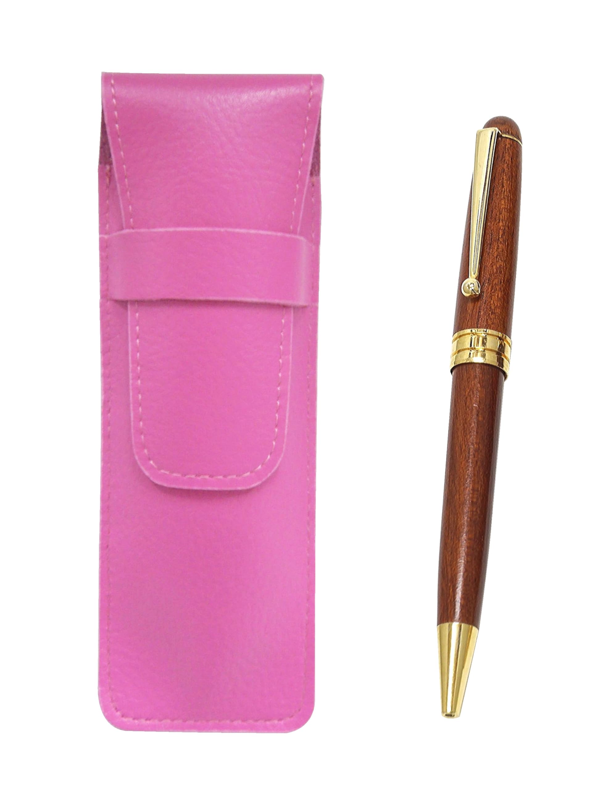 Pink grained leather pencil case Wooden shaft retro rotating ballpoint pen exerciser set SASP-1455
Pink grained leather pencil case Wooden shaft retro rotating ballpoint pen exerciser set SASP-1455