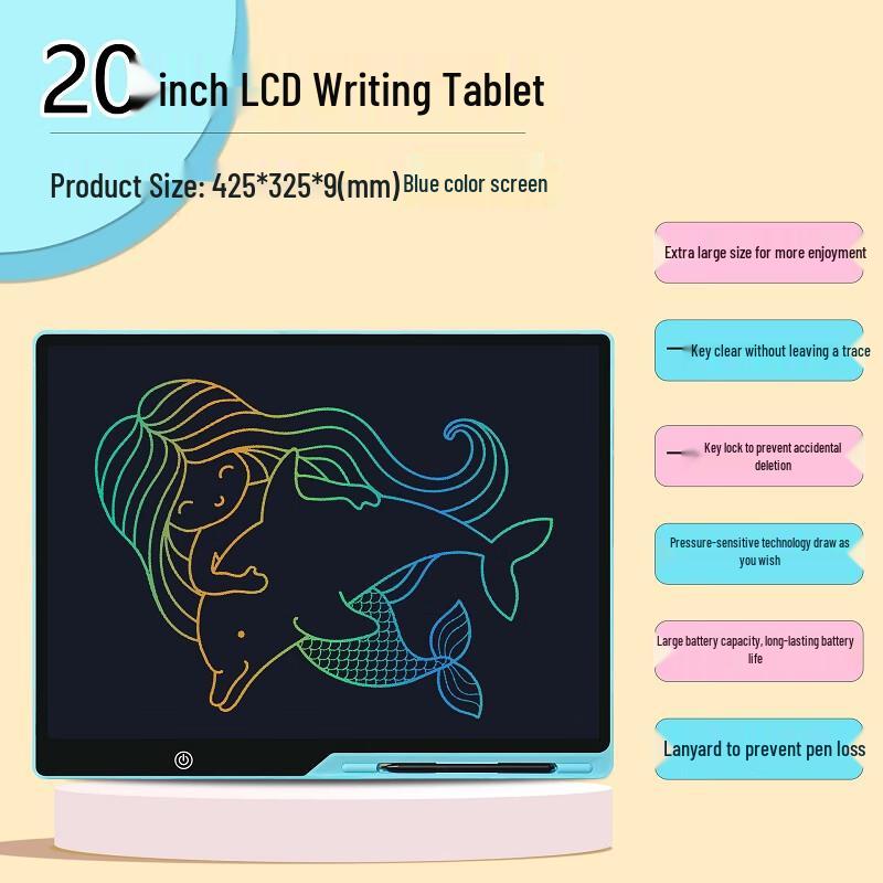 Menghuadao 20-inch Kids Rechargeable Color LCD Drawing Tablet
Menghuadao 20-inch Kids Rechargeable Color LCD Drawing Tablet