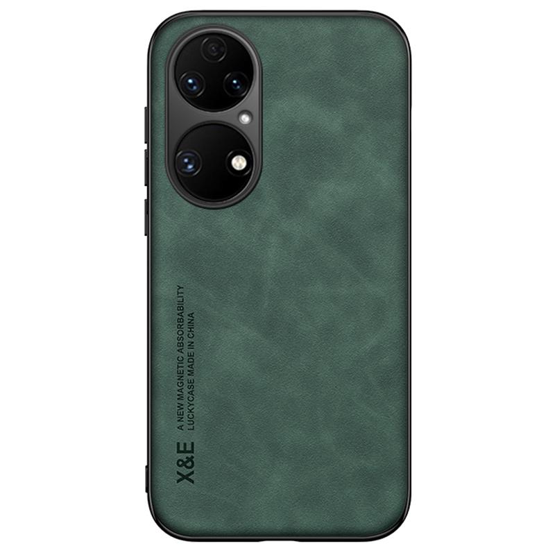For Huawei P50 Pro 4G Skin-touch Feeling Phone Cover Ultra Slim PU Leather Coated TPU Anti-scratch Phone Case with Magnet Green
For Huawei P50 Pro 4G Skin-touch Feeling Phone Cover Ultra Slim PU Leather Coated TPU Anti-scratch Phone Case with Magnet Green