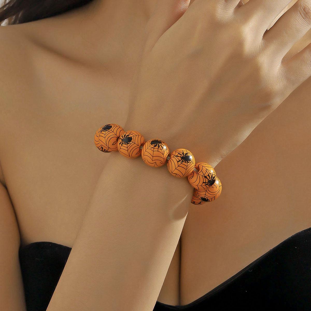 Halloween Wooden Bead Bracelet Women s Fashion Personality Pumpkin Spider Print Beaded Bracelet Accessories
Halloween Wooden Bead Bracelet Women s Fashion Personality Pumpkin Spider Print Beaded Bracelet Accessories