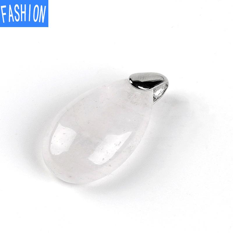 Популярная подвеска-капля из натурального камня с кристаллами ауры clear crystal