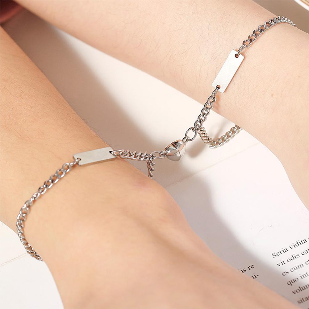Love Magnetic Titanium Steel Couple Bracelets Simple Pendant Magnetic Couple Bracelets Women Men Hand Jewelry
Love Magnetic Titanium Steel Couple Bracelets Simple Pendant Magnetic Couple Bracelets Women Men Hand Jewelry