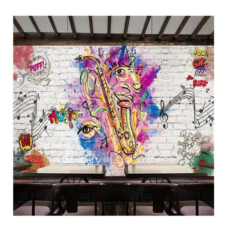 European Tide Brand Graffiti Mural Hip Hop Industrial Decoration Wallpaper Ktv Background Wall Paper Mural 200 cm(W) x 140 cm(H)
European Tide Brand Graffiti Mural Hip Hop Industrial Decoration Wallpaper Ktv Background Wall Paper Mural 200 cm(W) x 140 cm(H)