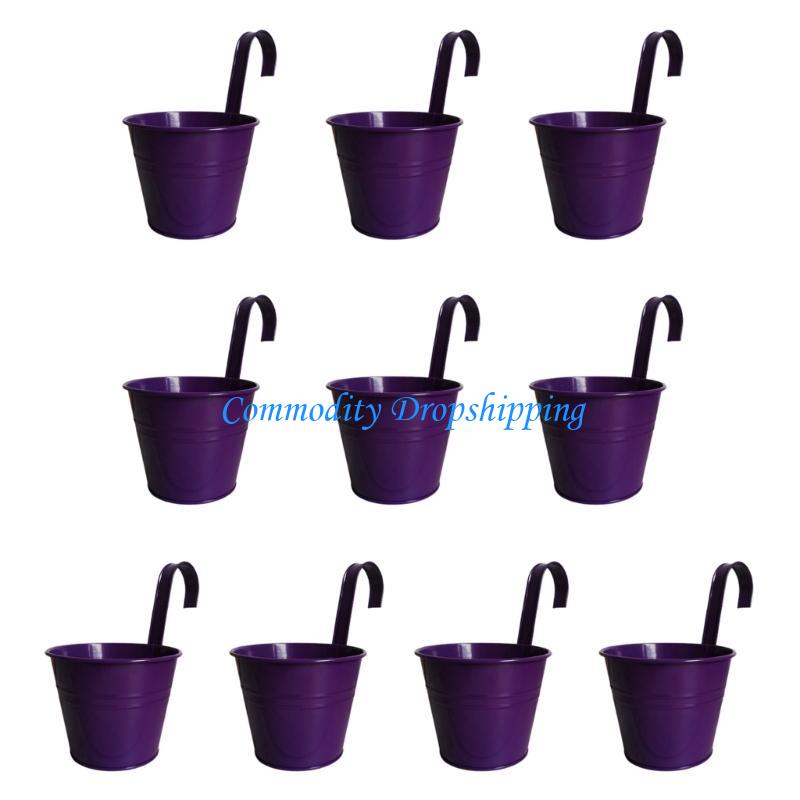 Y5JC 10pcs Metal Iron Hanging Flower Pot for Railing Fence Hanging Bucket Plant Holder with Detachable Hook Garden Decoration
Y5JC 10pcs Metal Iron Hanging Flower Pot for Railing Fence Hanging Bucket Plant Holder with Detachable Hook Garden Decoration