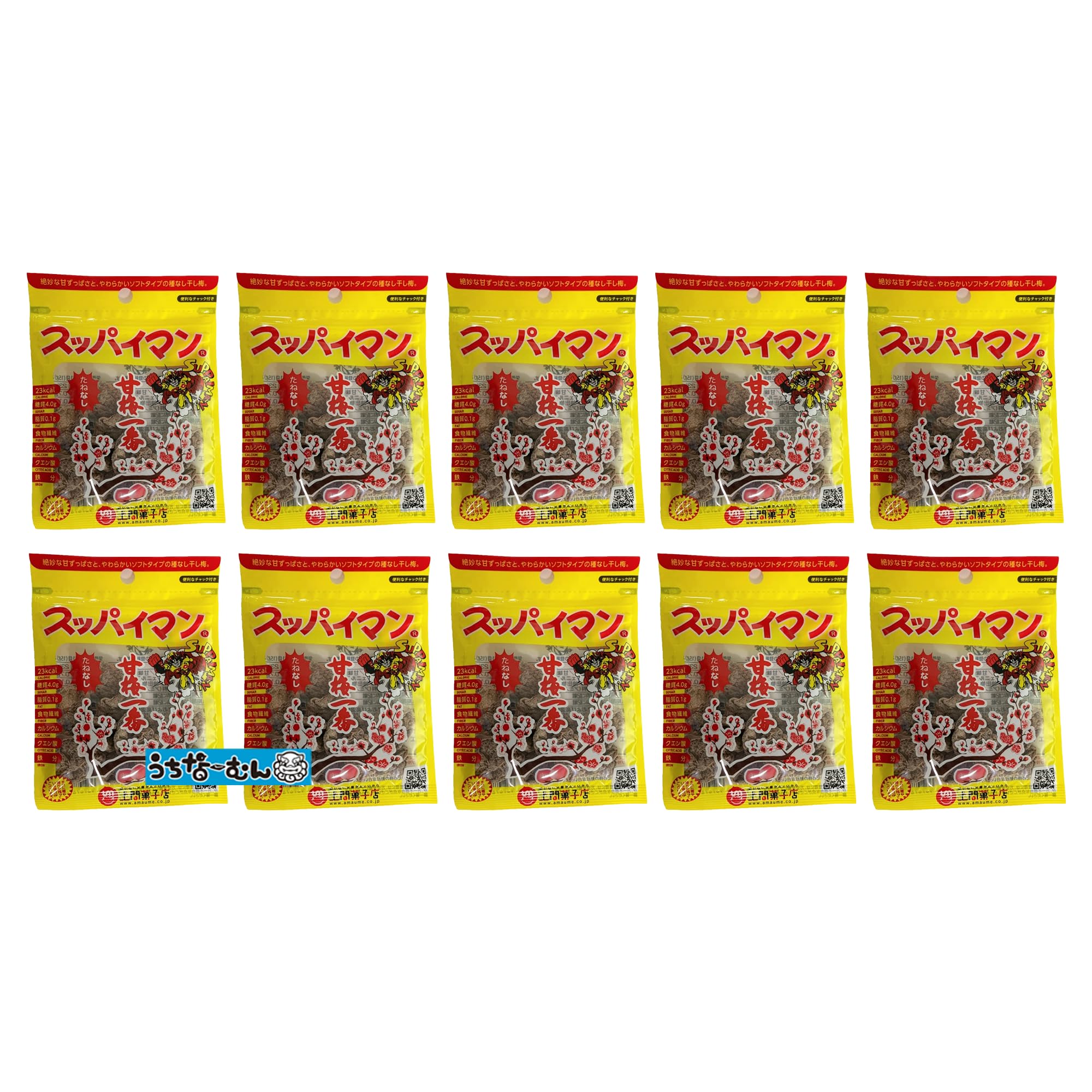 Uema Sweets Shop Suppaiman Seedless Sweet Plum Ichiban 15 г 10 пакетиков + Uchinamun Seal Ku
Uema Sweets Shop Suppaiman Seedless Sweet Plum Ichiban 15 г 10 пакетиков + Uchinamun Seal Ku