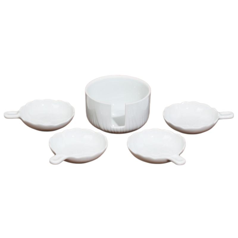 SOLECASA 5pcs Ceramic Seasoning Dish Set Fruit Snack Tray Heat-resistant Sauce Dish with Storage Container Kitchen Dipping Plate
SOLECASA 5pcs Ceramic Seasoning Dish Set Fruit Snack Tray Heat-resistant Sauce Dish with Storage Container Kitchen Dipping Plate