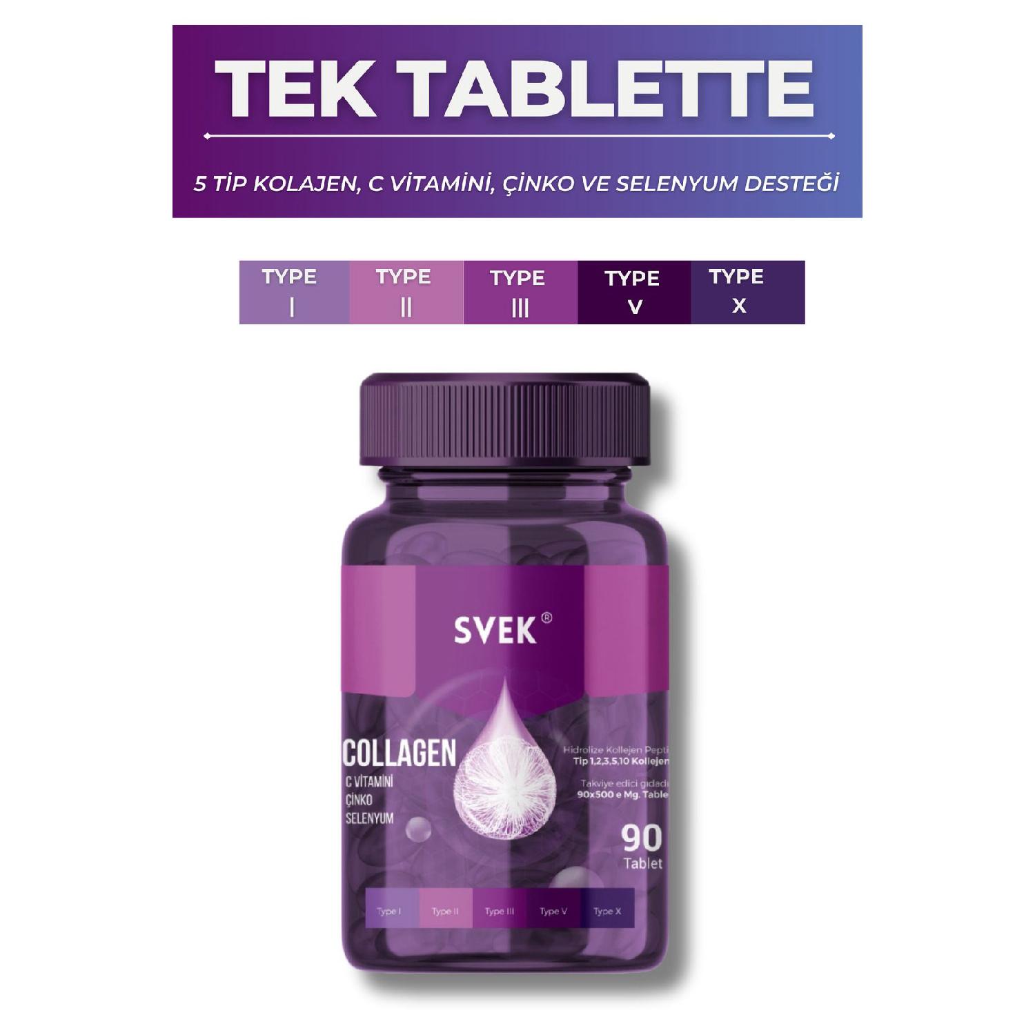 5 Types Of Hydrolyized Collagen And Vitamin C - Zinc - Selenium Reinforcement 90 Tablets
5 Types Of Hydrolyized Collagen And Vitamin C - Zinc - Selenium Reinforcement 90 Tablets