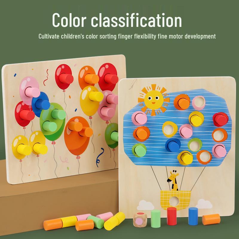 Montessori Color Sorting Pegs: Wooden Puzzle Game for Ages 2-3, Enhances Logical Thinking
Montessori Color Sorting Pegs: Wooden Puzzle Game for Ages 2-3, Enhances Logical Thinking