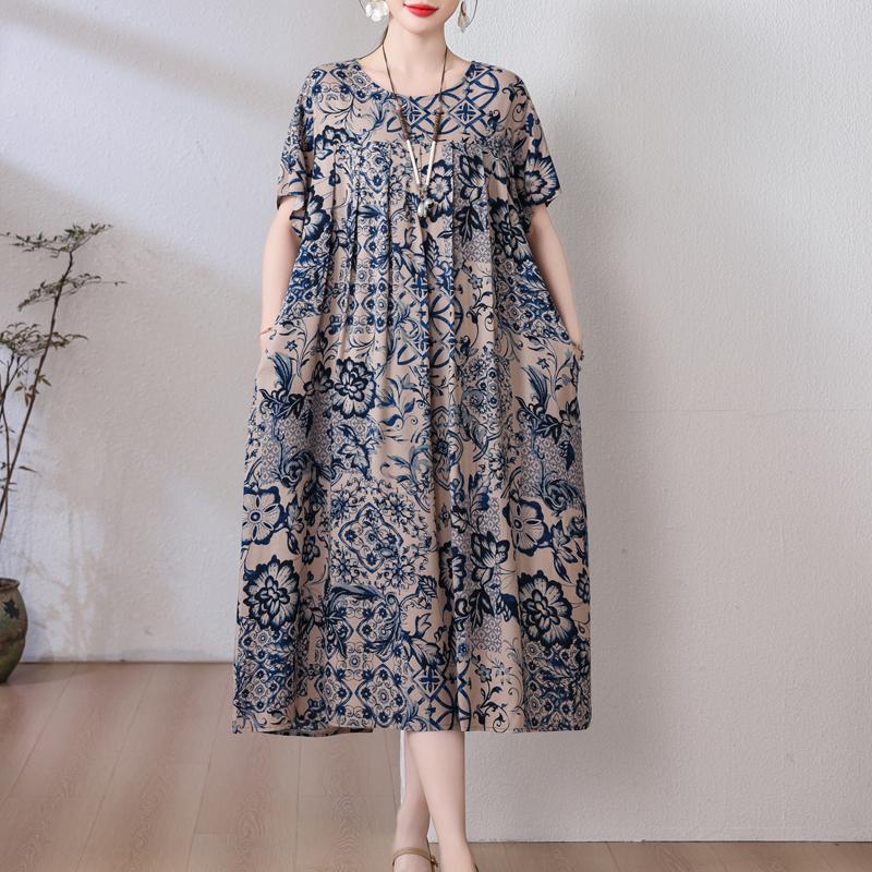 Summer Women s Plus Size Loose Vintage Print Long Dress Casual Short Sleeve Summer Women s Dresses 5XL
Summer Women s Plus Size Loose Vintage Print Long Dress Casual Short Sleeve Summer Women s Dresses 5XL