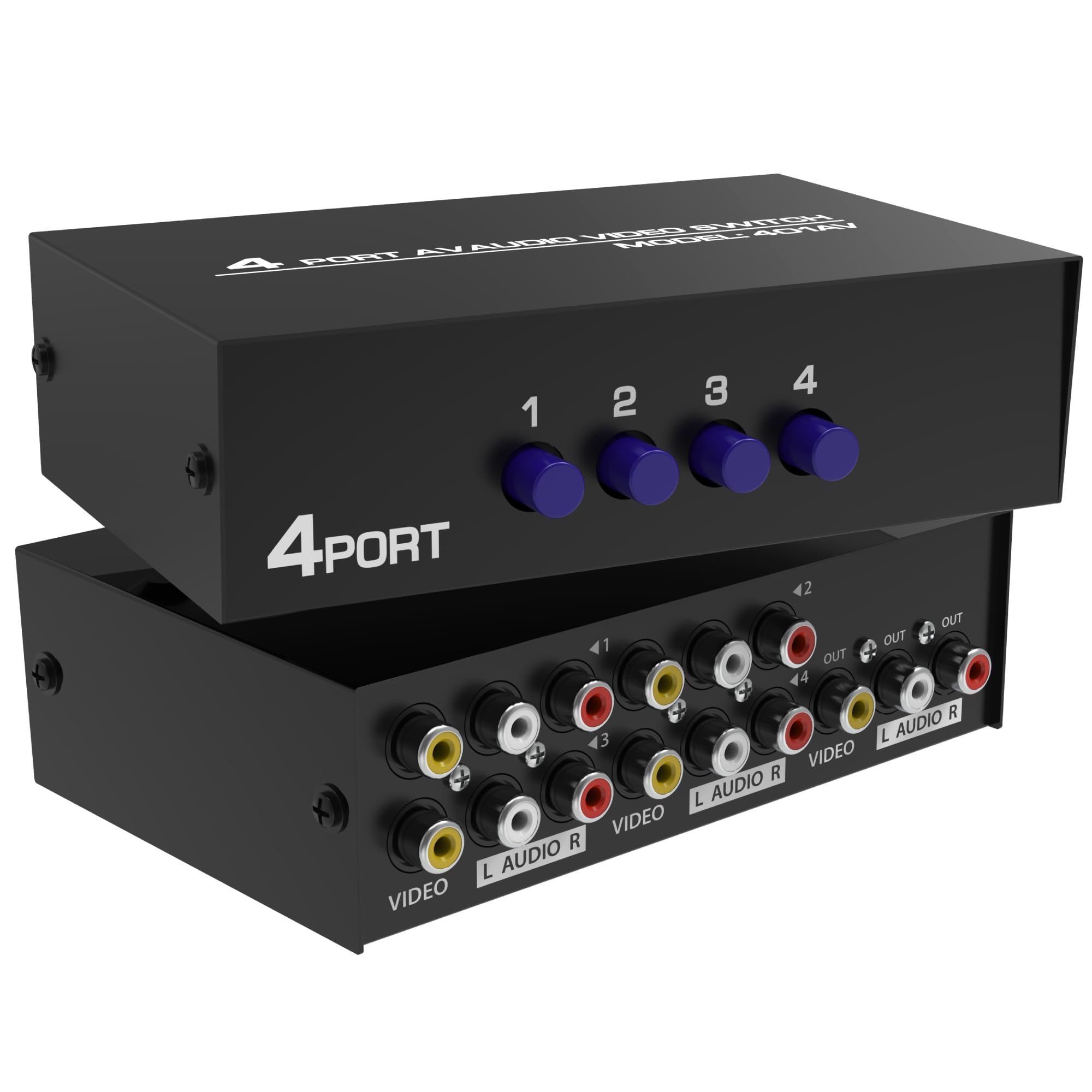 Fosmon RCA Splitter AV Selector 4 Inputs 1 Output Stereo Switching Box RCA Composite AV Cable Included 1 Compatible with and Game Consoles 4-Way & —
Fosmon RCA Splitter AV Selector 4 Inputs 1 Output Stereo Switching Box RCA Composite AV Cable Included 1 Compatible with and Game Consoles 4-Way & —