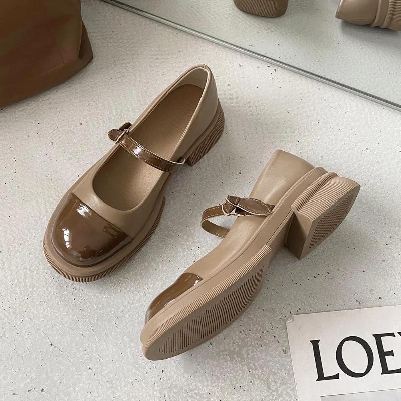 Shoes for Women Retro British Style Small Leather New Spring 2024Student Platform Black Thick Heel Single Shoes Chaussure Femme 35
Shoes for Women Retro British Style Small Leather New Spring 2024Student Platform Black Thick Heel Single Shoes Chaussure Femme 35
