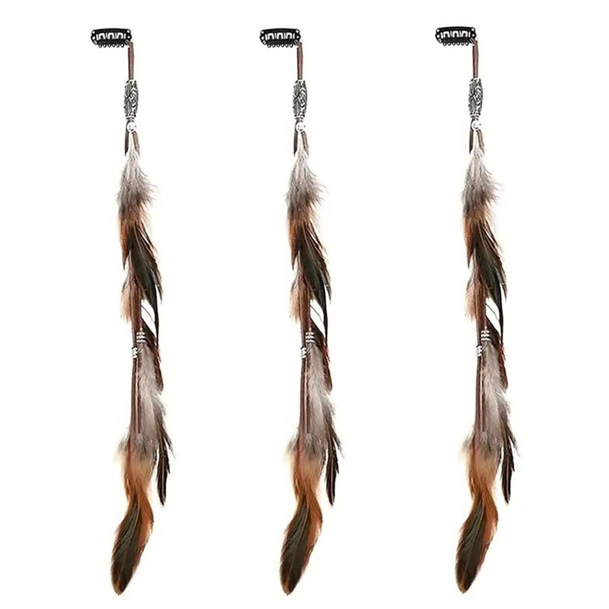 3/6 Pieces of Vintage Bohemian Tassel Hair Clips with Faux Feather Hairpins for Women, Black Accessories Suitable for Parties, Balls, Oversea
3/6 Pieces of Vintage Bohemian Tassel Hair Clips with Faux Feather Hairpins for Women, Black Accessories Suitable for Parties, Balls, Oversea