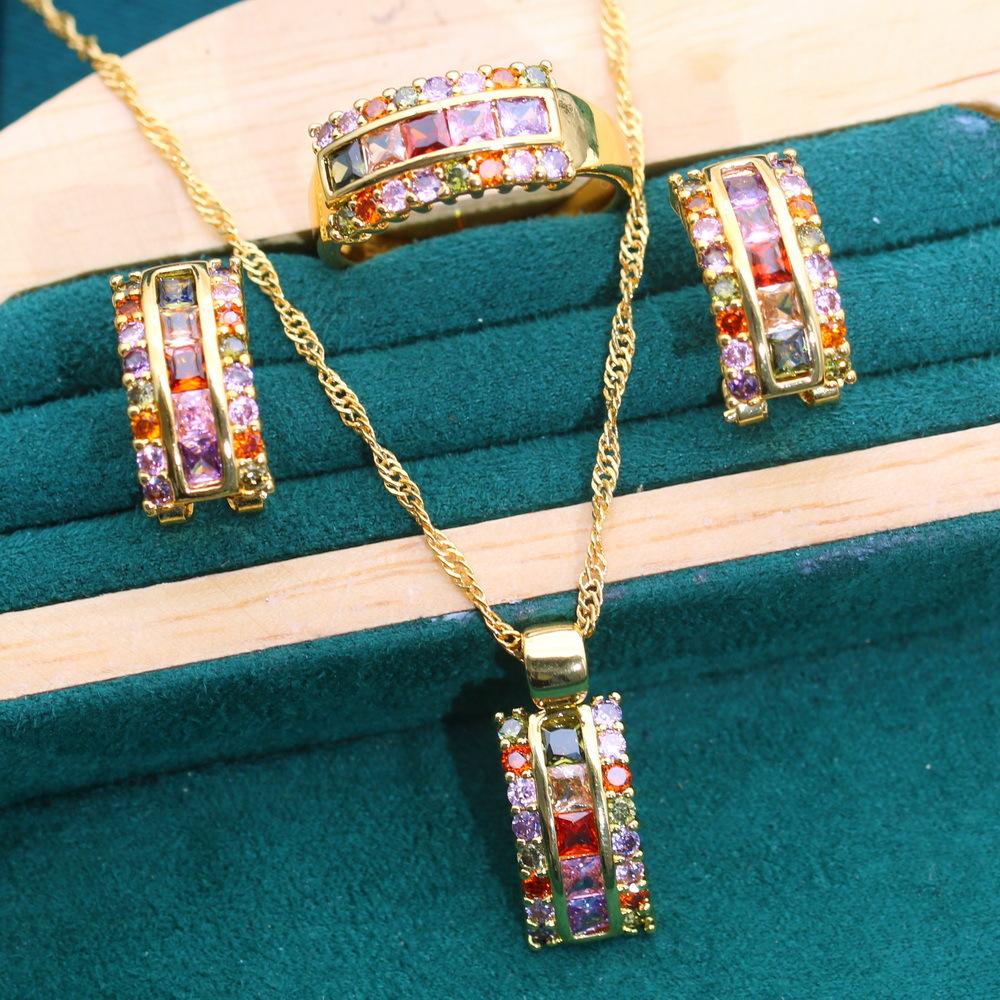 Korean Version of Super Flash Micro-inlaid AAA Zircon, Bracelet Necklace, Earrings, Ring Jewelry Set, Dinner Jewelry 2026. 45CM
Korean Version of Super Flash Micro-inlaid AAA Zircon, Bracelet Necklace, Earrings, Ring Jewelry Set, Dinner Jewelry 2026. 45CM