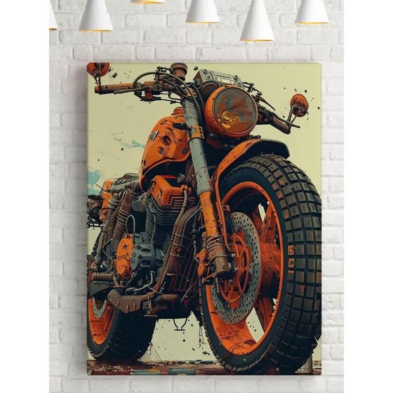 Полотно зі стінописом мотоцикла, Картина для декору інтер єру
Полотно зі стінописом мотоцикла, Картина для декору інтер єру