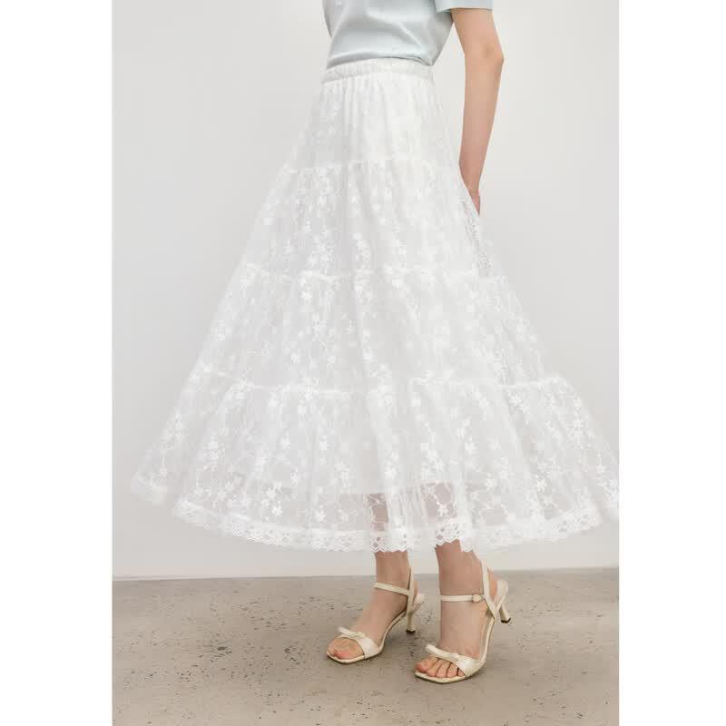 Qiu Shui Yi Ren Women s Lace Spliced High-Waist A-Line Skirt L
Qiu Shui Yi Ren Women s Lace Spliced High-Waist A-Line Skirt L
