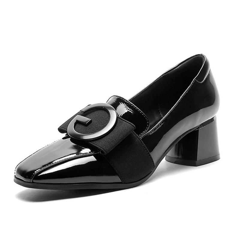 Women s High Heels New Luxury Patent Leather Thin Shoes Fashion Block Heel Square Toe Heels Black Office Lady Slip-on Pumps 35
Women s High Heels New Luxury Patent Leather Thin Shoes Fashion Block Heel Square Toe Heels Black Office Lady Slip-on Pumps 35