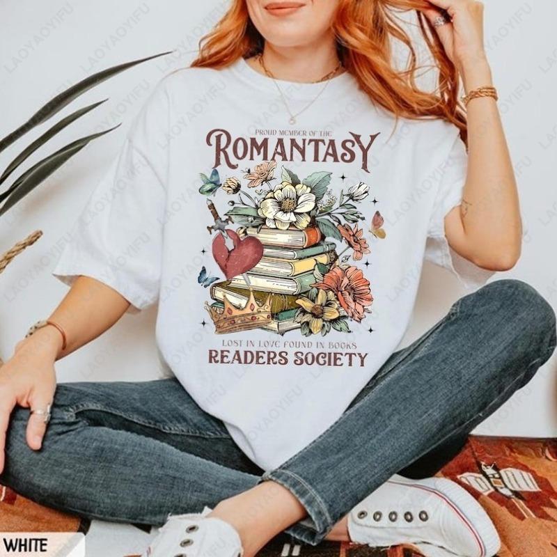 Romantasy Readers Society Cotton Shirt Fantasy Romance Book Tee Dark Romance Reader Book Lover Club Oneck Printed Tops Women 4XL
Romantasy Readers Society Cotton Shirt Fantasy Romance Book Tee Dark Romance Reader Book Lover Club Oneck Printed Tops Women 4XL