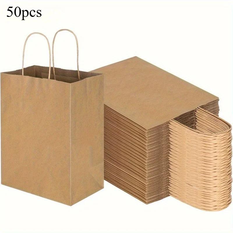 50pcs Brown Paper Bags with Handles, Gift Bags Bulk, Retail Bags, Wedding, Shopping, Milk Tea bags, Packaging Bulk Portable Bags 50pcs&20x15x8cm
50pcs Brown Paper Bags with Handles, Gift Bags Bulk, Retail Bags, Wedding, Shopping, Milk Tea bags, Packaging Bulk Portable Bags 50pcs&20x15x8cm