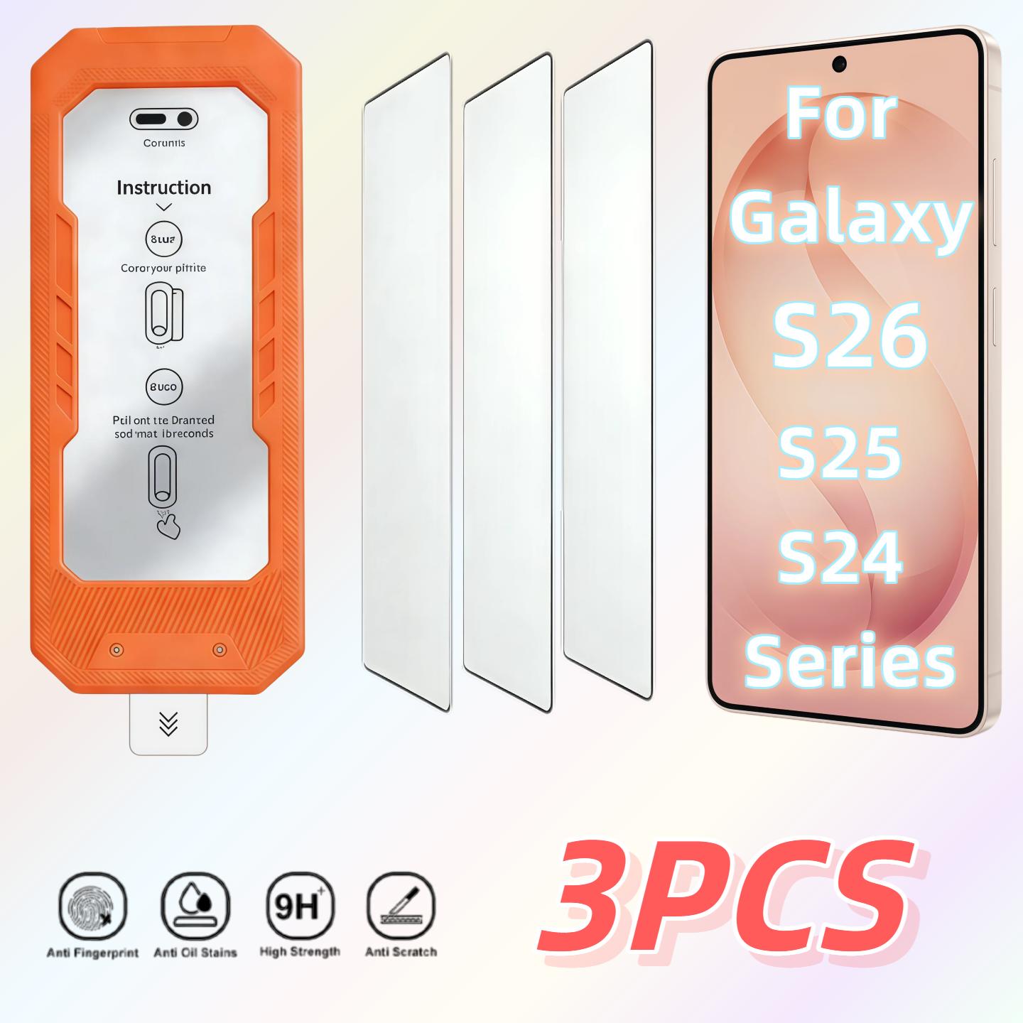 3PCS 9H Hardness Tempered Glass Screen Protector forGalaxy S26/S25/S24Ultra plus Edge Anti-Fingerprint Dust-Free Mobile Accessor Galaxy S25
3PCS 9H Hardness Tempered Glass Screen Protector forGalaxy S26/S25/S24Ultra plus Edge Anti-Fingerprint Dust-Free Mobile Accessor Galaxy S25