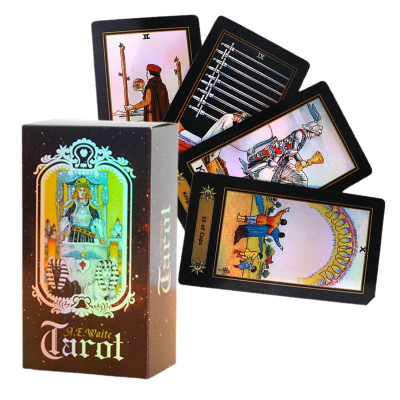 Карты Таро Cartes Oracle Et Tarot Divinatoire Голографическая блестящая колода Таро Полная английская версия Настольные игры
Карты Таро Cartes Oracle Et Tarot Divinatoire Голографическая блестящая колода Таро Полная английская версия Настольные игры