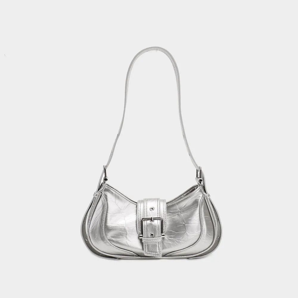 Летняя сумка для подмышек в стиле ретро для горячих девушек, сумка через плечо на одно плечо, модная сумка для мотоциклистов серебряный