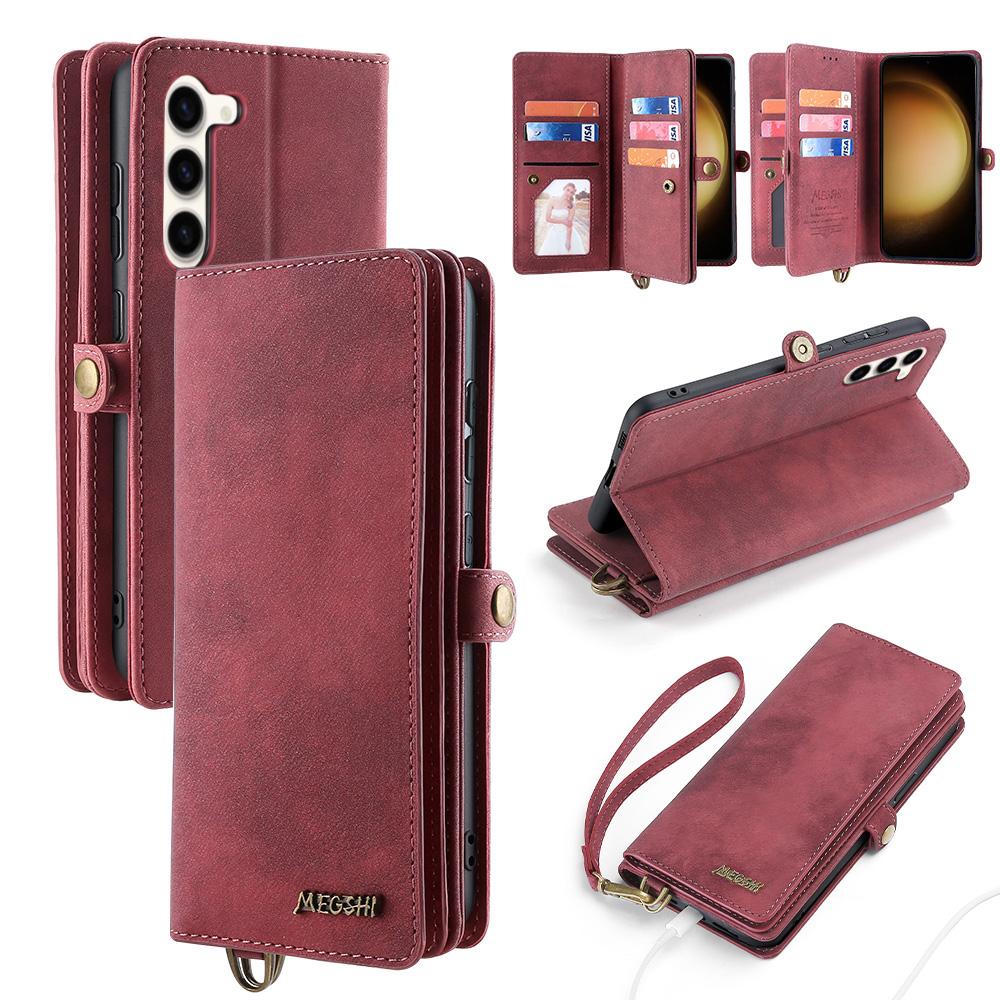 MEGSHI 021 Series For Samsung Galaxy S23 Phone Stand Cover Removable Leather Shell Wallet Magnetic Phone Case Red
MEGSHI 021 Series For Samsung Galaxy S23 Phone Stand Cover Removable Leather Shell Wallet Magnetic Phone Case Red