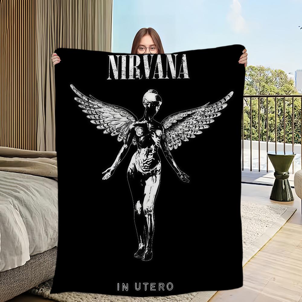 Band N-Nirvana Rock Blanket Flannel warm comfort soft plush blanket For Picnic Beds Sofas Homes And Bedrooms 40x50in
Band N-Nirvana Rock Blanket Flannel warm comfort soft plush blanket For Picnic Beds Sofas Homes And Bedrooms 40x50in