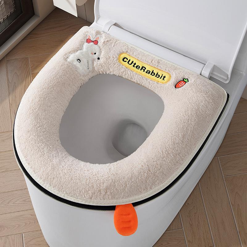 2pcs Household Toilet Seat Cover Cute Zipper Style Thick Toilet Seat Cushion Skin Friendly Breathable Not Easy To Fade Universal
2pcs Household Toilet Seat Cover Cute Zipper Style Thick Toilet Seat Cushion Skin Friendly Breathable Not Easy To Fade Universal