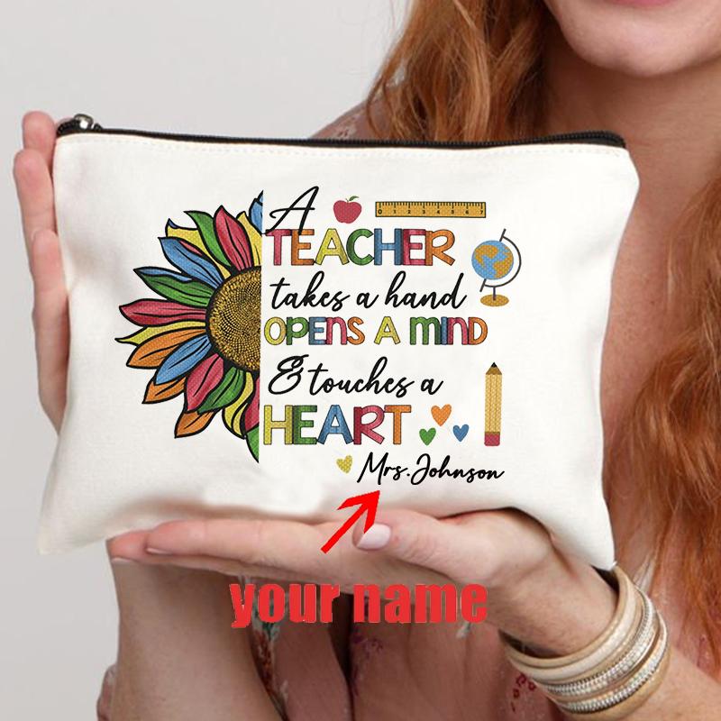 Custom Teacher Name Pencil Case Personalized Teacher Appreciation Gift Back To School End of School Birthday Gifts Cosmetic Case
Custom Teacher Name Pencil Case Personalized Teacher Appreciation Gift Back To School End of School Birthday Gifts Cosmetic Case